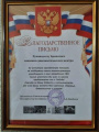 Вручение благодарственных писем за активную помощь и поддержку участников СВО